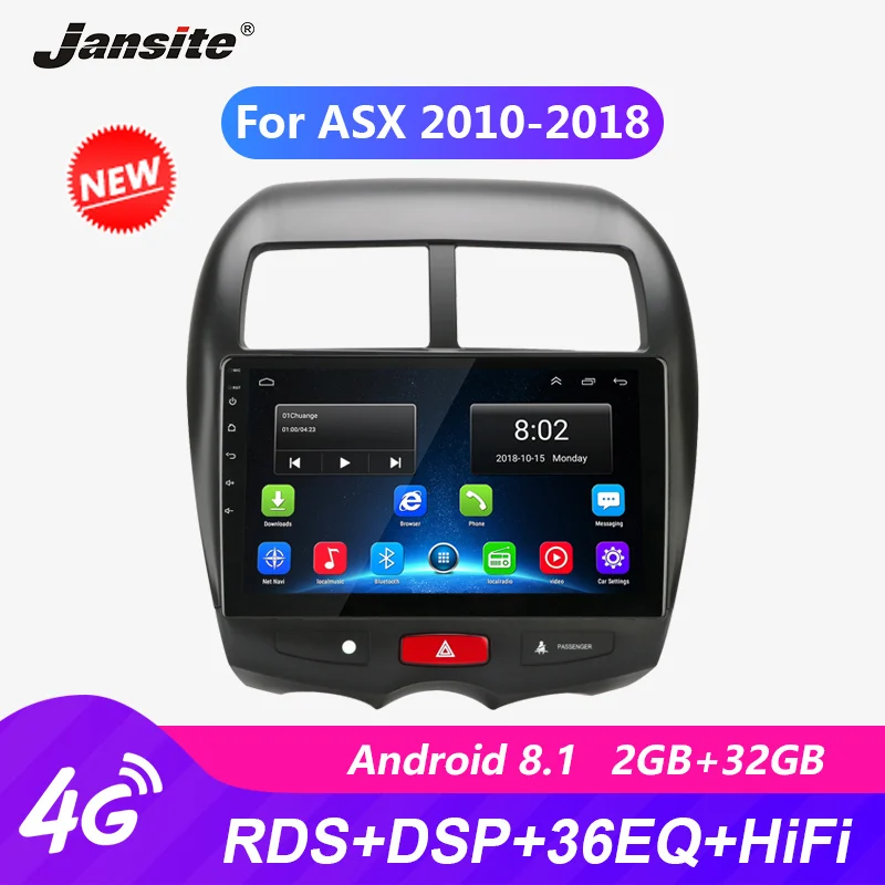 Jansite 1" 4G автомобильное радио для Mitsubishi ASX 2010- RDS Wifi Авторадио Android ips сенсорный экран Bluetooth плееры с рамкой