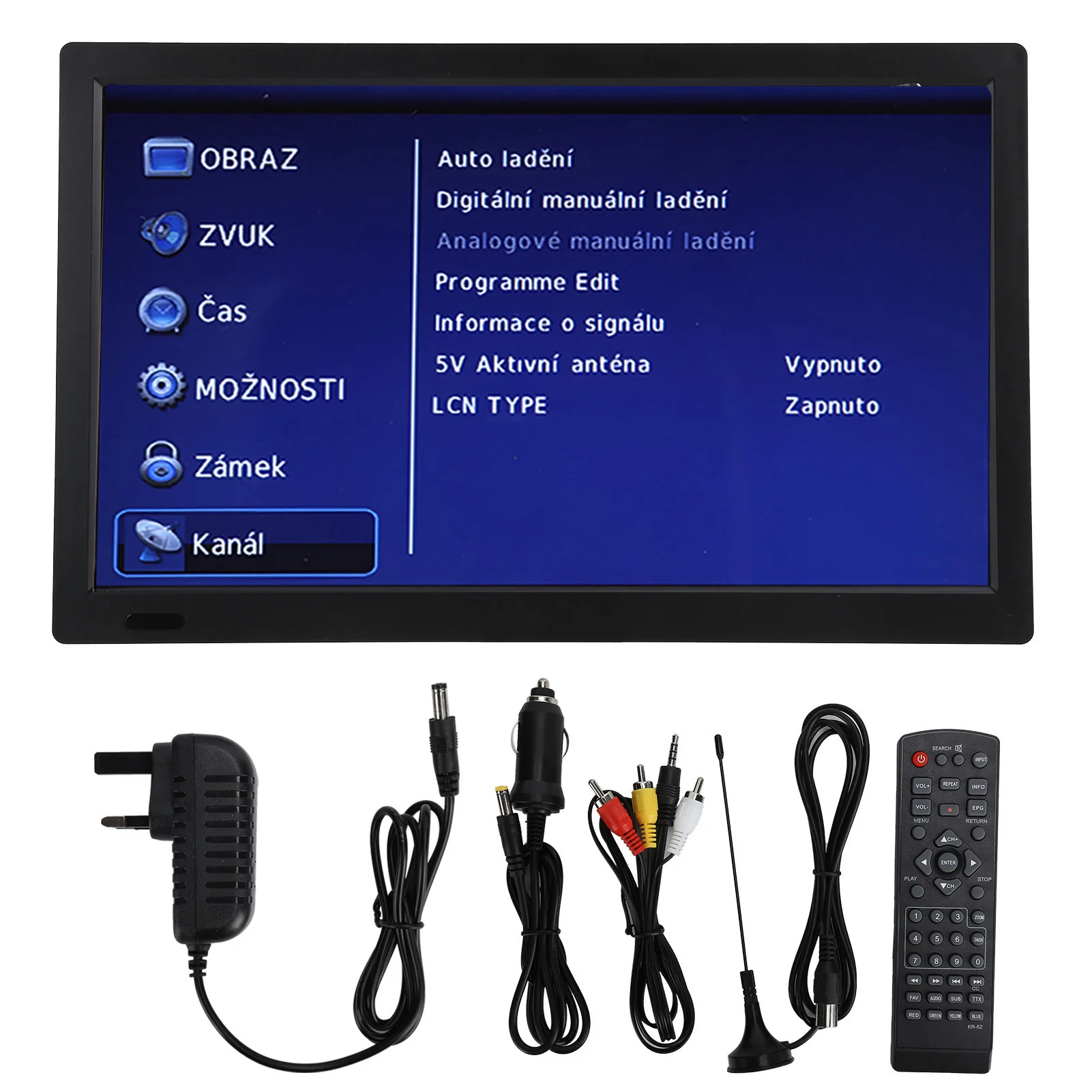 Портативный телевизор LEADSTAR 13 дюймов с подставкой для дома автомобиля