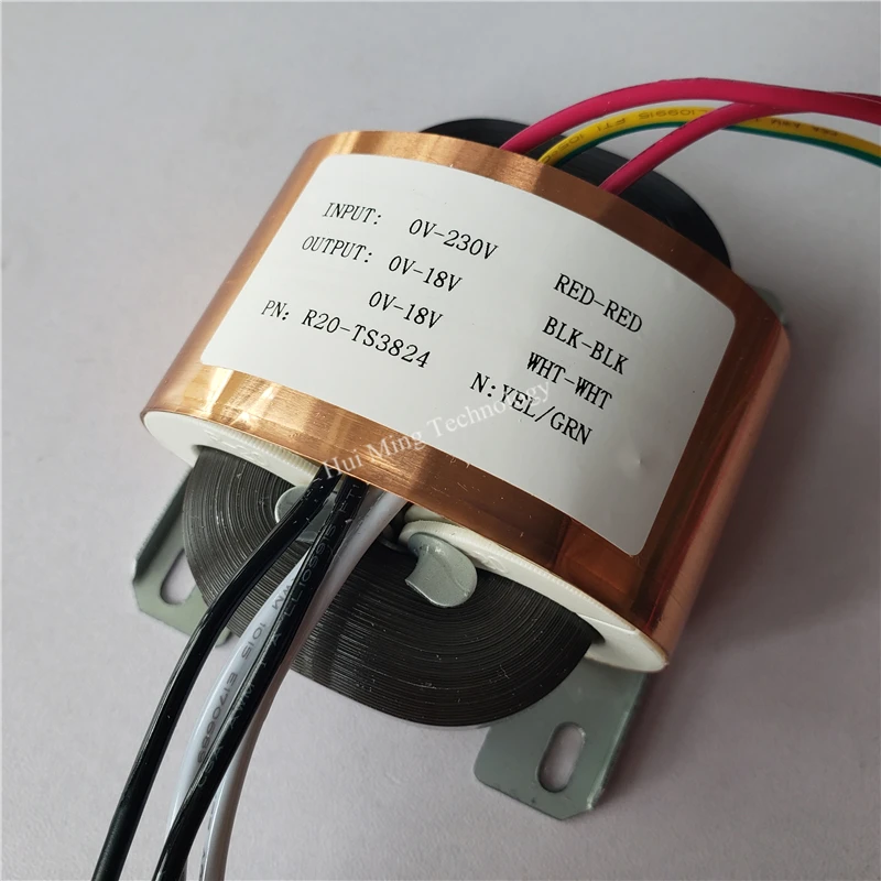 18V 0 0.8A трансформатор R Core R20 30VA пользовательский 220 В вход двойной 18 в медный щит