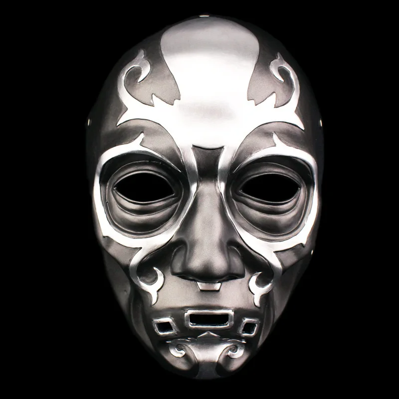 Harry Series Death Eater Mask - Halloween Horror Malfoy Lucius Resin Masks for Private Party Cosplay Masquerade Costume Props image 4