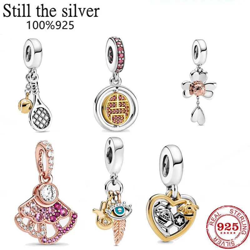 

New Hot Sale Fit Original pan bead Real 100% 925 Sterling Silver Charms bead For Women Colour profusion high quality DIY Jewelry