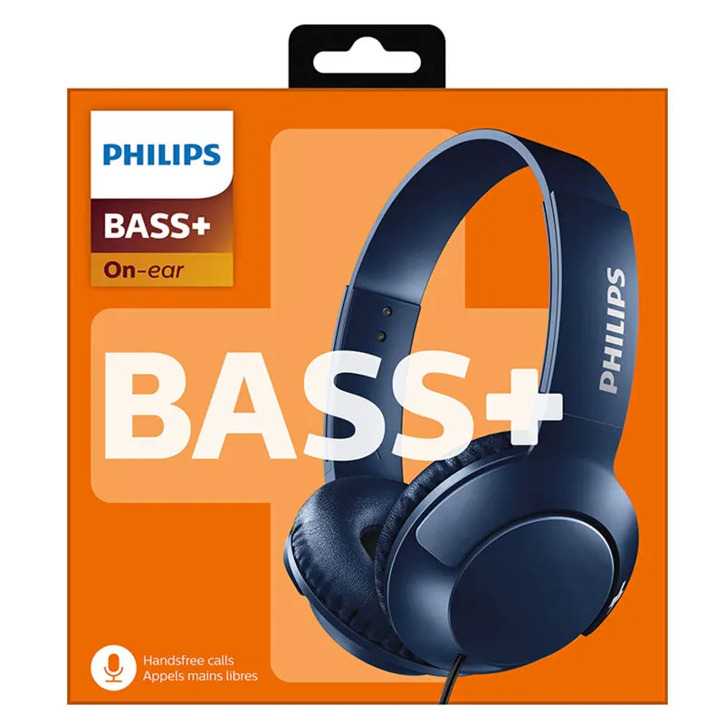 Blue Профессиональные басовые наушники Philips SHL3075 с проводным управлением, ремень шума, стиль для Samsung Galaxy S8/S9/S9 Plus - Цвет: Blue