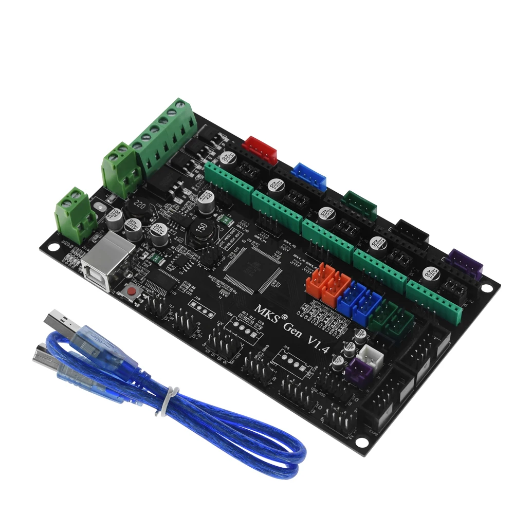 Детали для 3d принтера MKS Gen V1.4 плата управления Mega 2560 R3 Материнская плата RepRap Ramps1.4+ TMC2100/TMC2130/TMC2208/DRV8825 драйвер