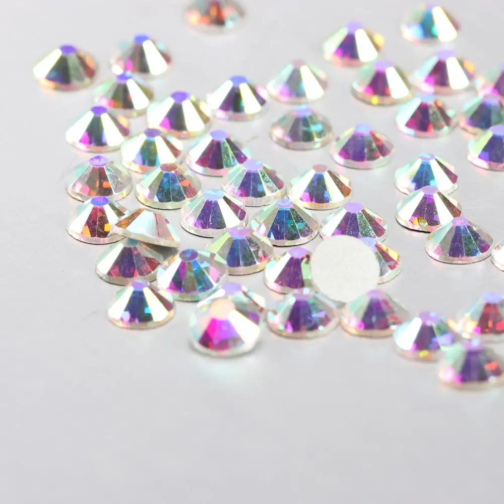 1440 шт. блестящие стразы из хрустального стекла с плоской задней поверхностью для