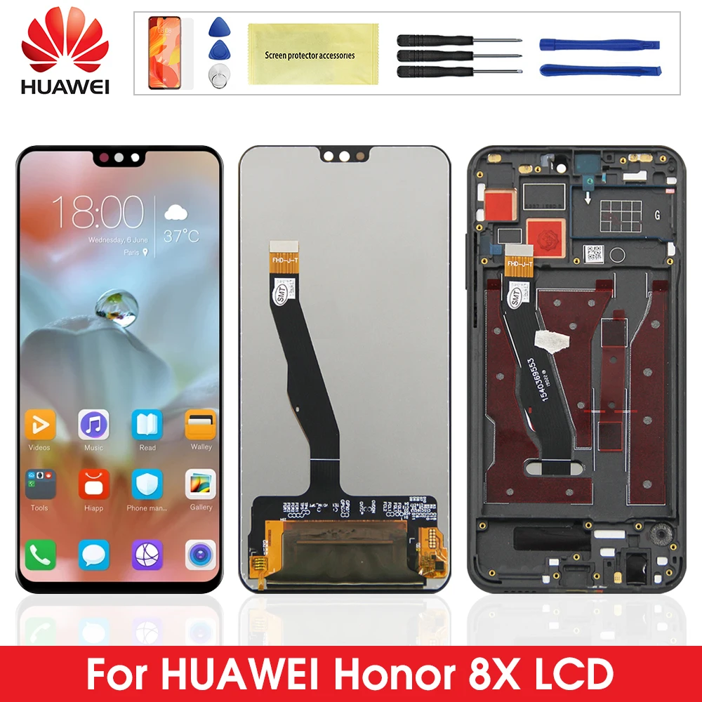 

Original Display For Huawei Honor 8X LCD Touch Screen Digitizer Assembly Replacement with Frame For Huawei honor8x display