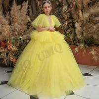 simple tulle princess flower girl dress ball gown baby kids wedding party costumes first comunion vestido de comunion