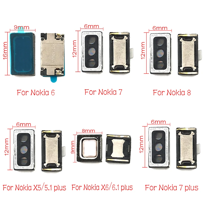 5 шт./лот для Nokia 2 1 3 6 7 8 plus Sirocco шлейф динамика Динамик звуковой приемник Гибкий
