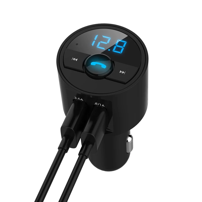 Автомобильный комплект Bluetooth fm передатчик mp3 плеер светодиодный дисплей с двумя