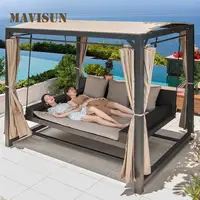 Outdoor Swing Bed Nordic Swimming Pool Lounge Chair Outside Swing Rocking Chair Double Wicker Villa Courtyard Bed