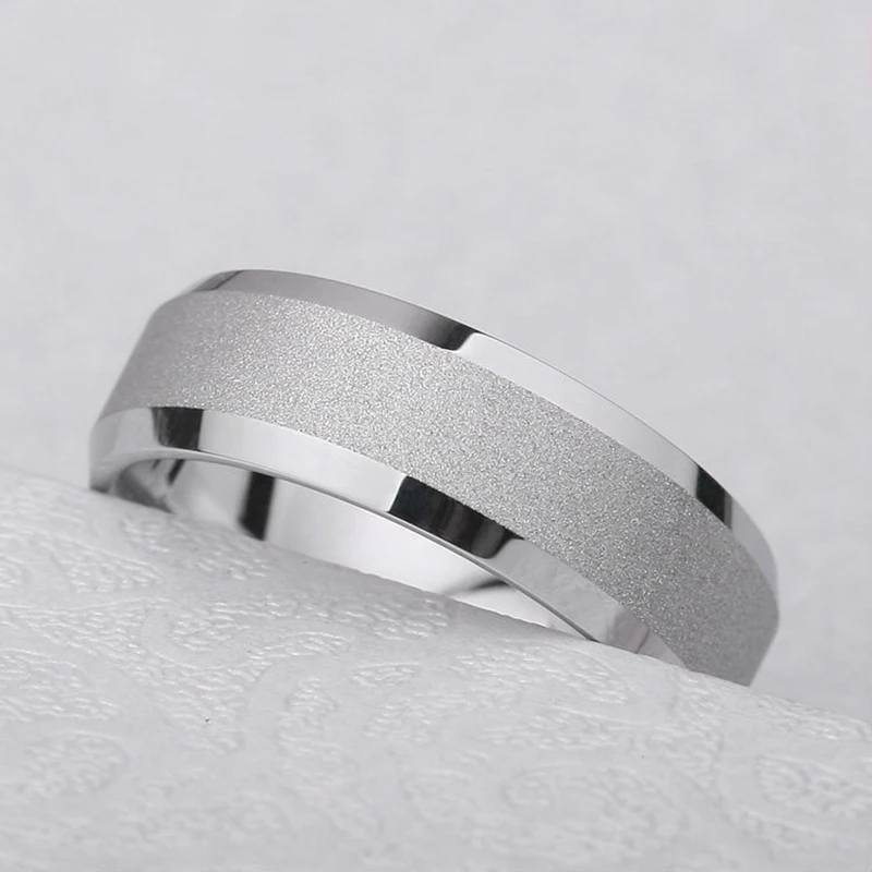 Парные ювелирные изделия карбида вольфрама обручальное кольцо Матовый центр