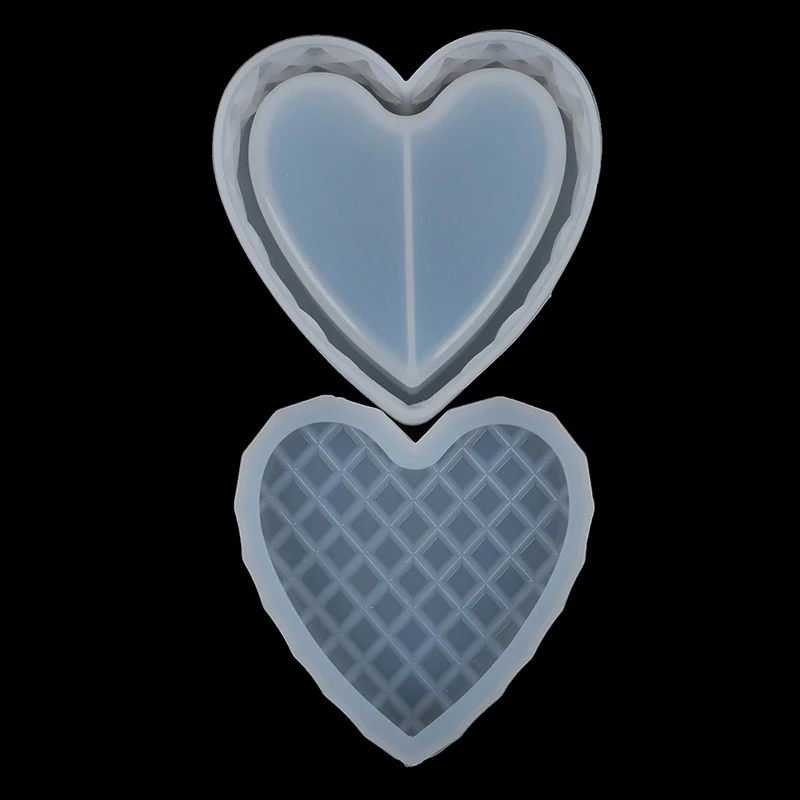 

Crystal Epoxy Storage Box Mould Jewelry Gift Case Silicone Molds Heart-shaped Cut Section Mold