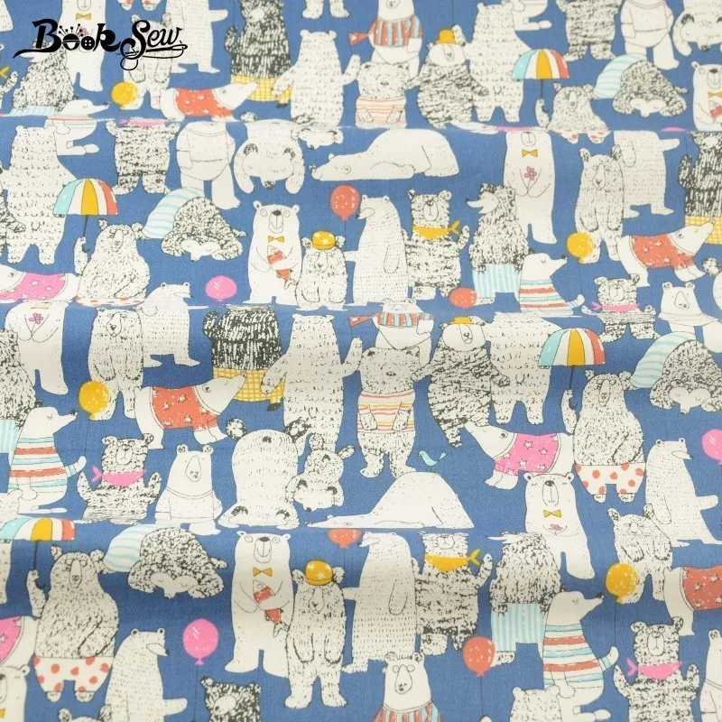 40x50cm Booksew, 40x50 см, хлопок, ткань Telas Tissu, мультфильм, животные, цветы, серия, Анкара, ткань, подушка, одеяла, сделай сам, пэчворк, для детей - Цвет: 40x50cm