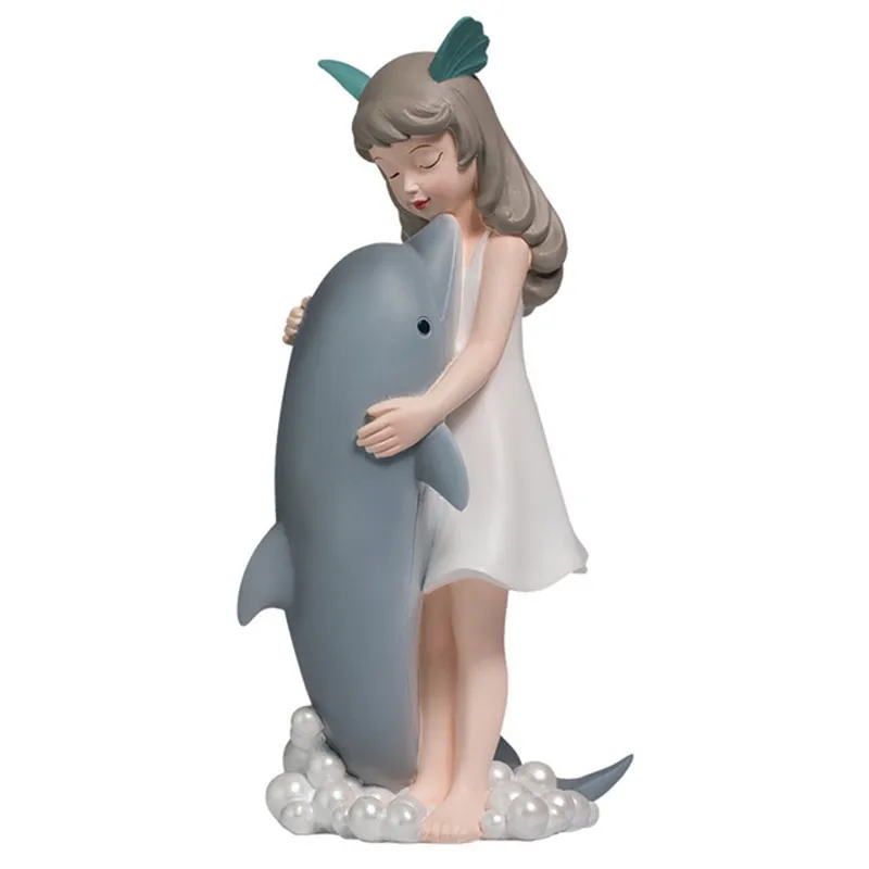 

Creative Mermaid Statue Resin Statue For Decoration Home Sculpture Decoration Porch Key Storage Tray Desktop Ornaments Crafts