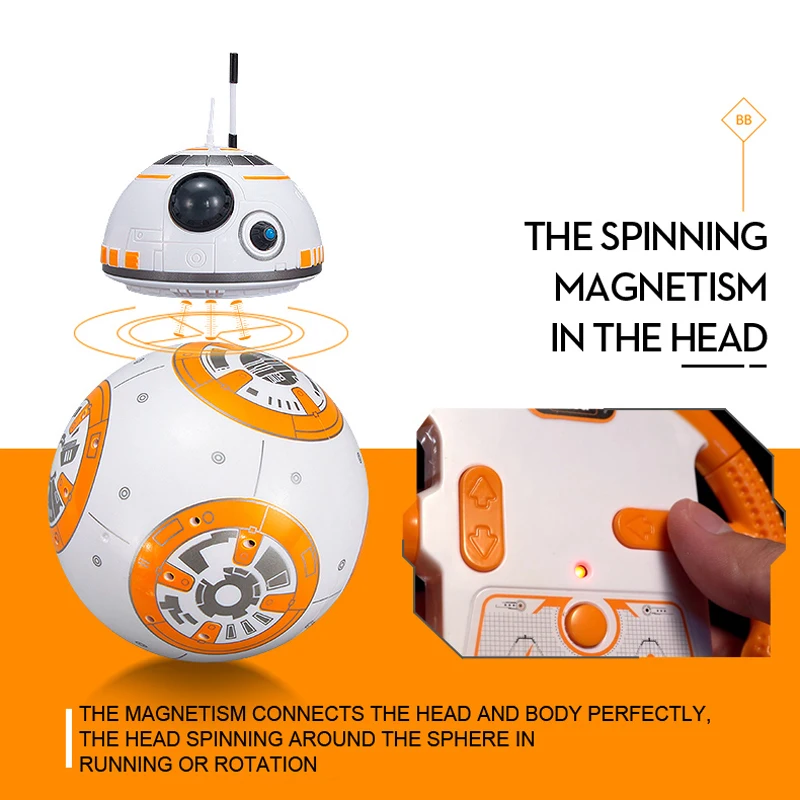 Быстрая, BB-8, шар, Звездные войны, р/у, фигурка, BB 8 Droid Robot, 2,4G, пульт дистанционного управления, Интеллектуальный робот BB8, модель, детская игрушка, подарок