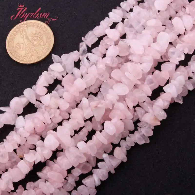 4x6 5x8mm нерегулярные Форма шарик розы кварцевые чип рыхлый натуральный камень