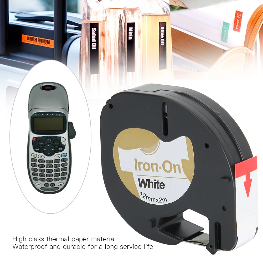 Этикетка кассета для Dymo этикетировочных машин печатная лента 12 мм х 2 м печати