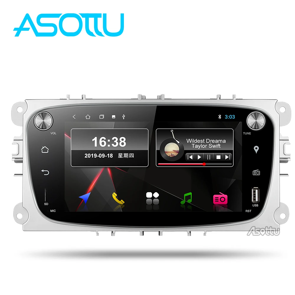 Автомобильный мультимедийный плеер на Android 9 0 для Ford focus 2 Mondeo C max galaxy S Tran радио