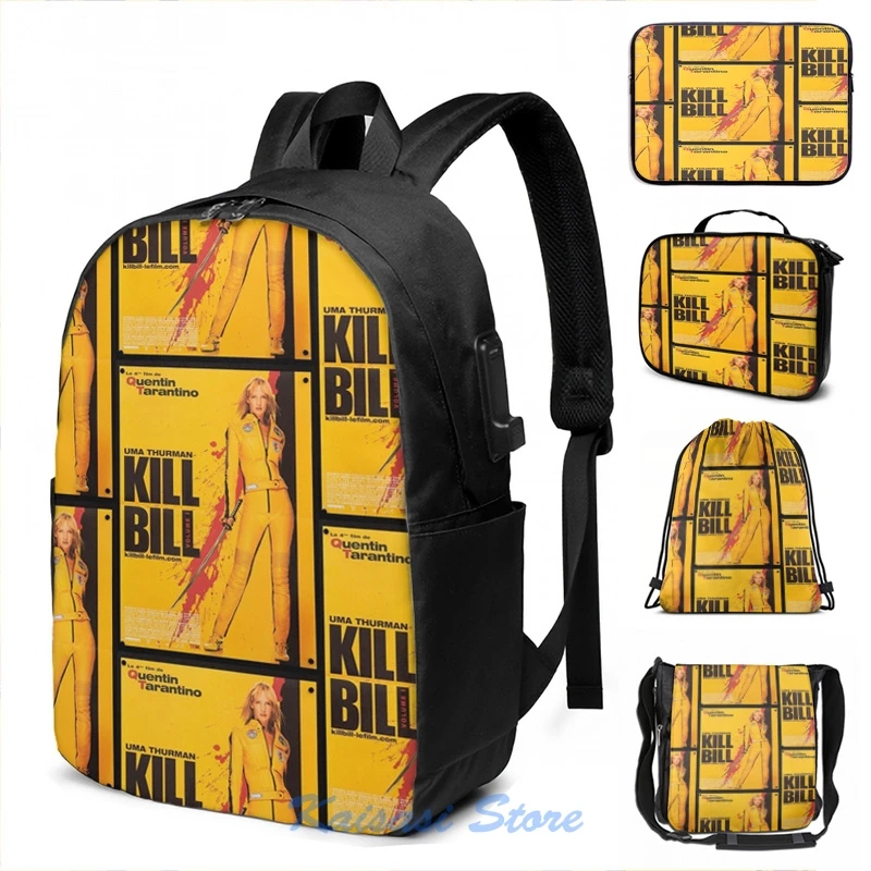 Рюкзак Kill Bill для мужчин и женщин винтажный школьный ранец ноутбука с USB