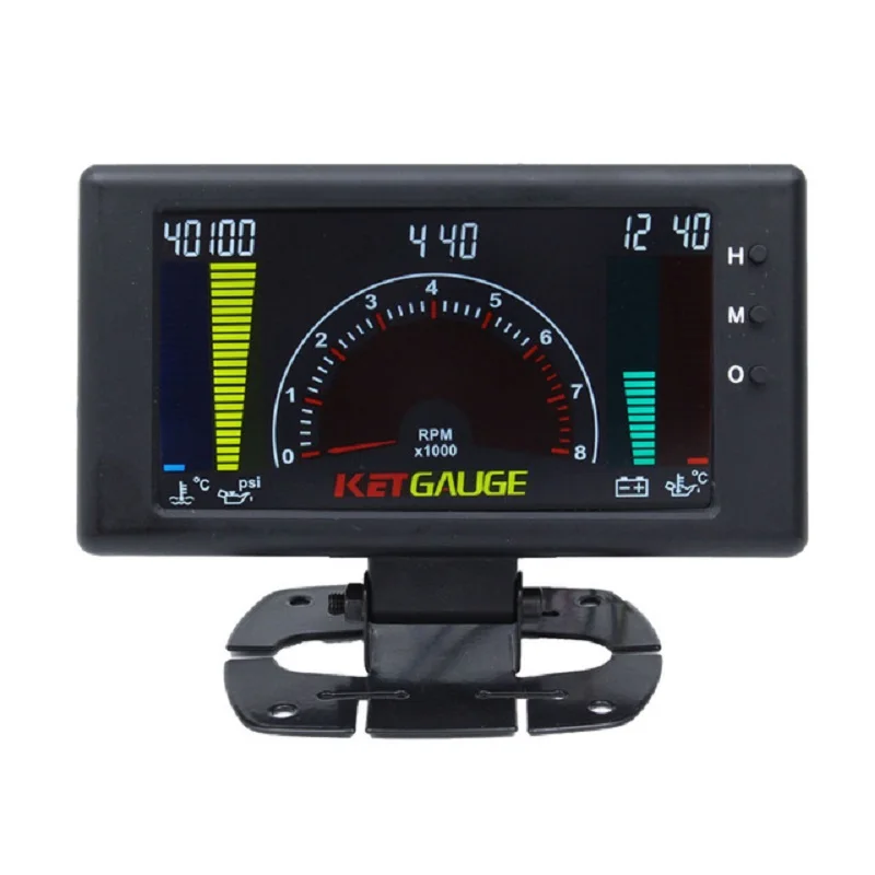 

speedometer car tacometro digital car tachometer rpm inter 6 in 1 Auto Gauge Volts Meter Oil Pressure Meter Voltmeter Water temp