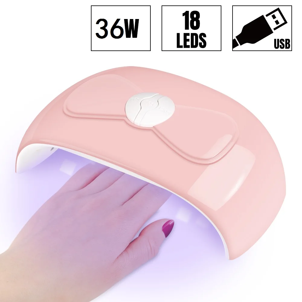 Ladymisty 36 Вт Новинка УФ лампа гель USB Сушилка для ногтей белая отверждение гелей лак