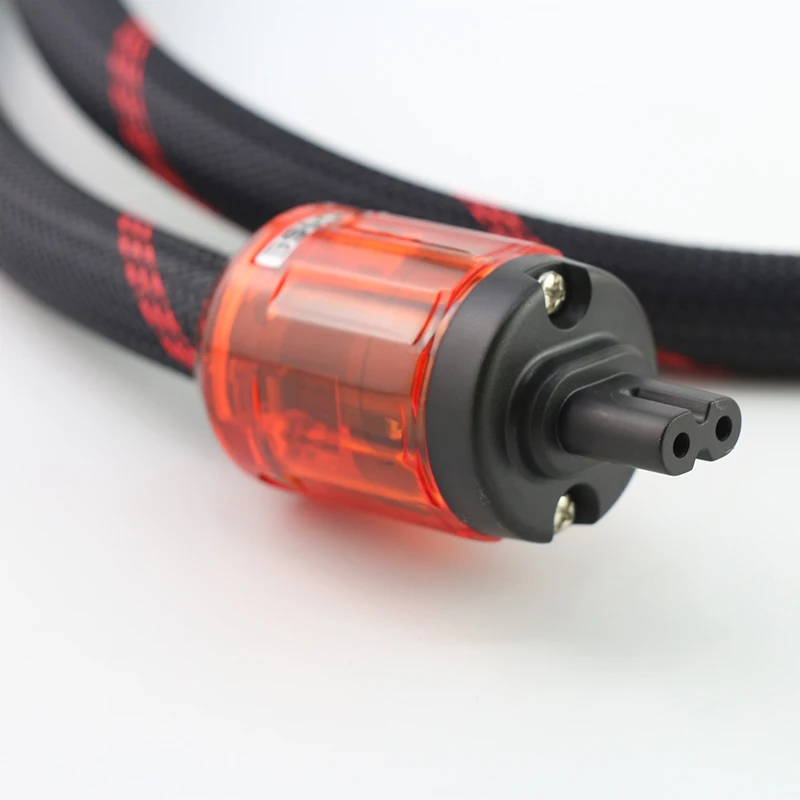 

P101 Copper US Power Cord Cable With Figure 8 IEC Female socket Audiophile HIFI Power Cable
