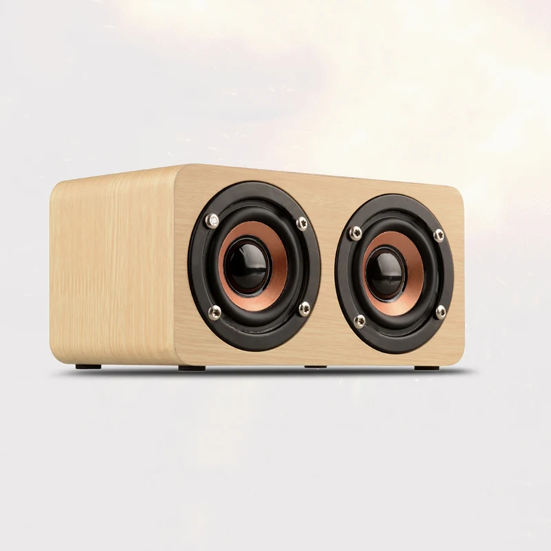 Деревянный Bluetooth-динамик в стиле ретро HIFI беспроводной двойной громкий динамик s
