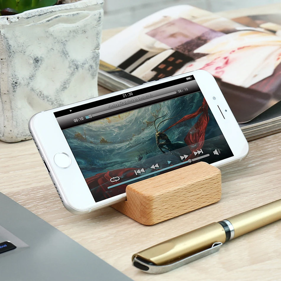 Роскошный держатель для телефона подставка iPhone XS XR 12 11 Pro Max деревянная