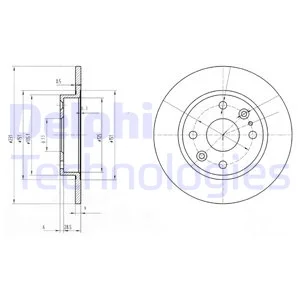 

DELPHI BG2803 DISC REAR 90-95 323-MX5 1.6-1.8 16V