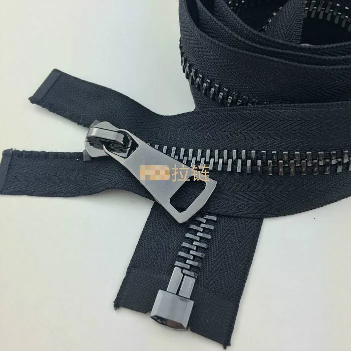 10 # Высококачественная открытая молния золотистая серебристая металлическая