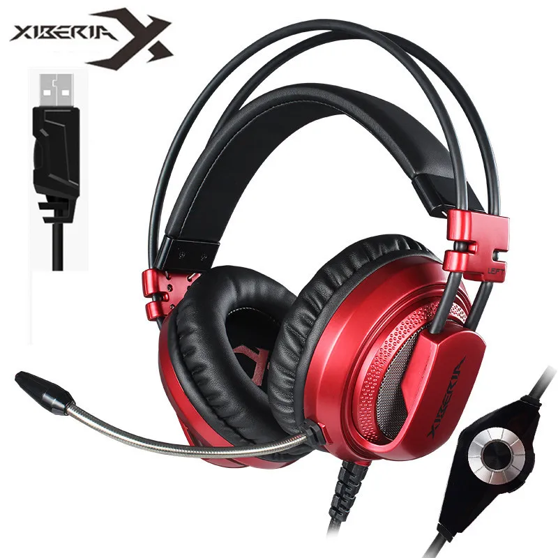 Xiberia V10 лучшие игровые наушники USB 7 1 гарнитура для ПК игровой компьютер бас стерео