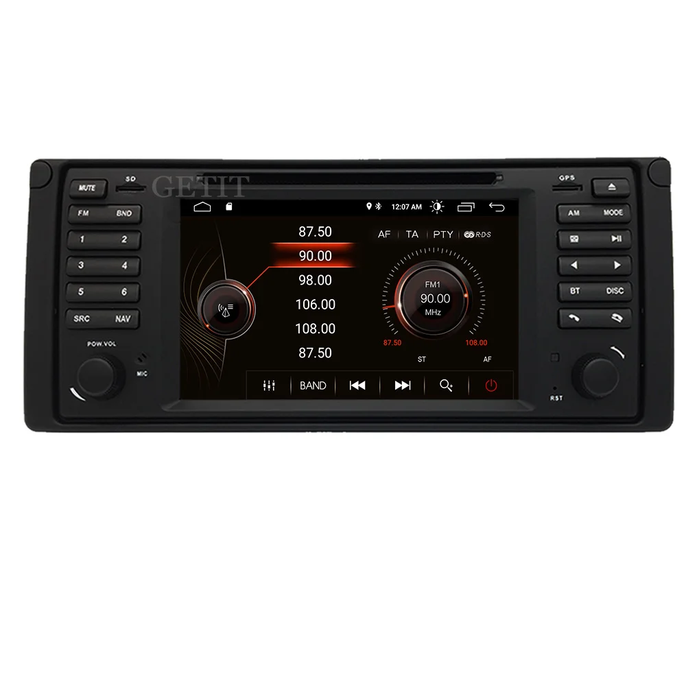 Оригинальный Автомобильный DVD плеер UI 1 din на платформе Android 10 для bmw E39 с GPS Bluetooth
