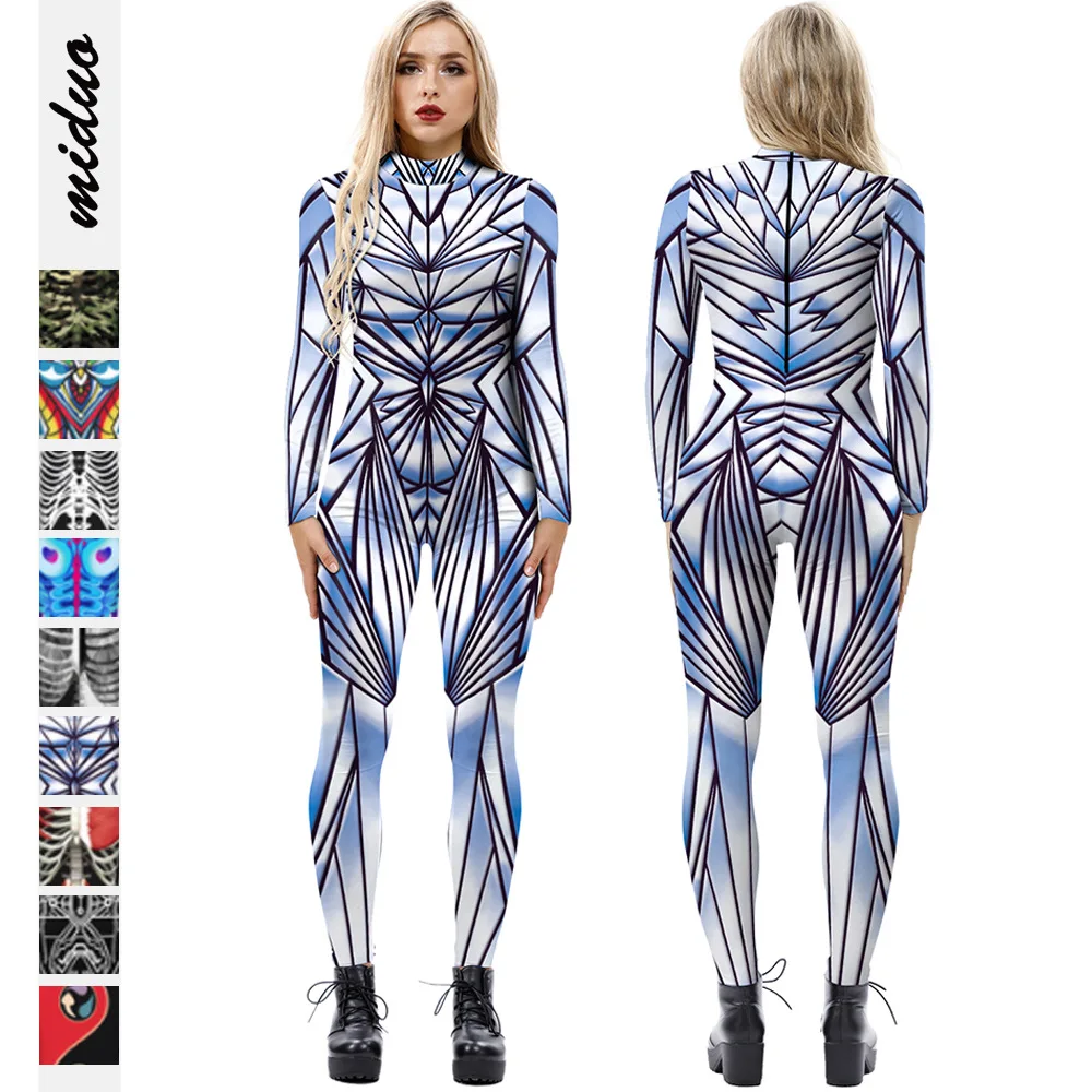 Новый сексуальный боди для женщин эластичный комбинезон с рисунком косплея