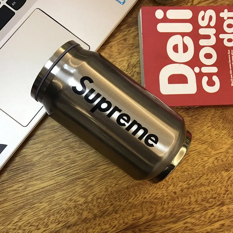 sliver supreme Креативная модная термоизоляционная вакуумная колба из нержавеющей стали бутылка для напитков с соломенной щеткой термос герметичный на заказ - Цвет: sliver supreme