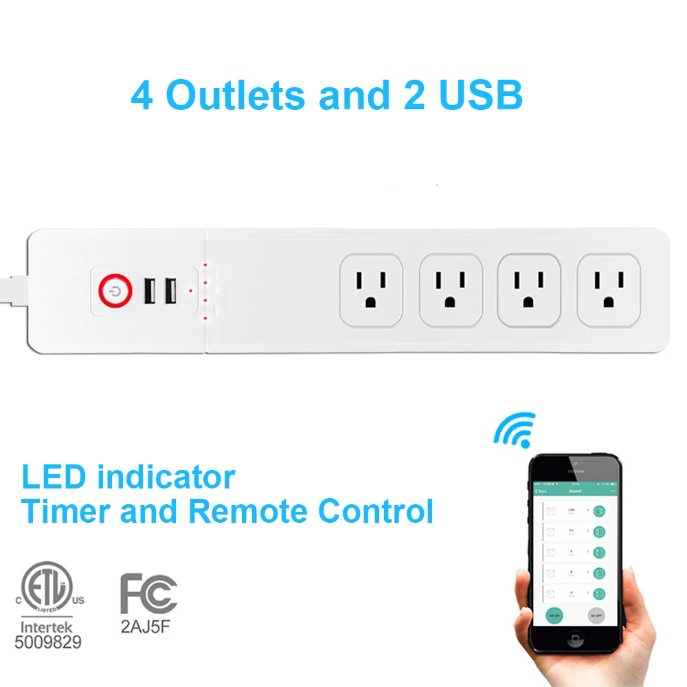 Умный сетевой фильтр с поддержкой Wi Fi и голосовым управлением|Умные розетки| |