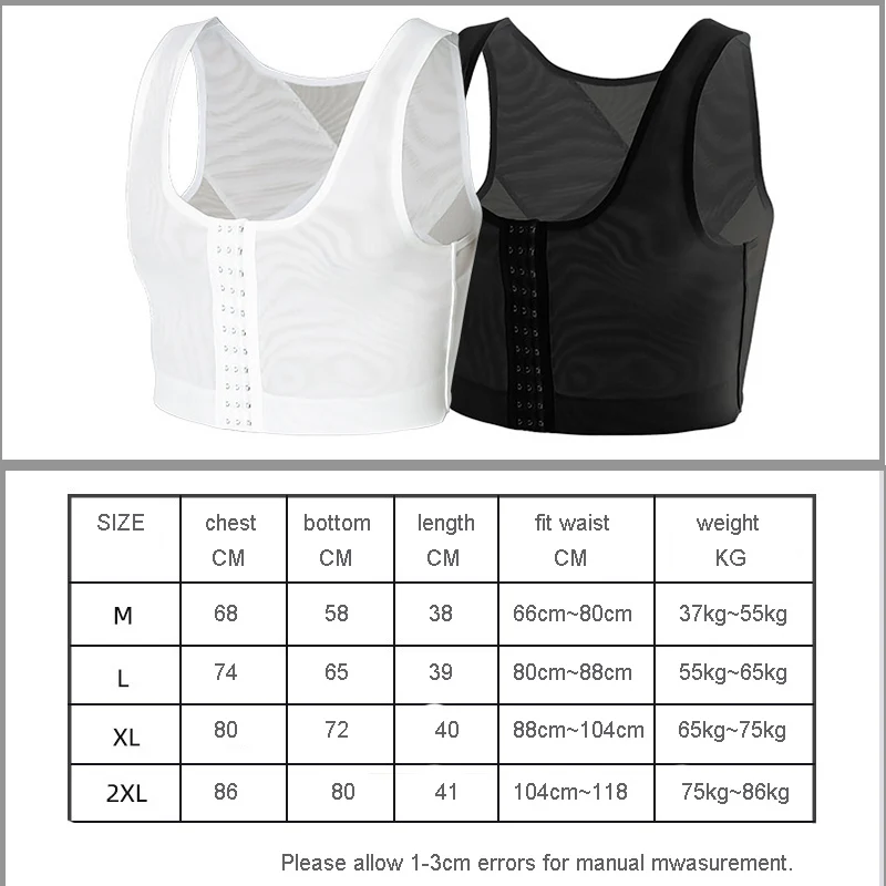 

Men Shaper Control Chest Compression Body Shaper Corrective Posture Men Shapewear Corset Sleeveless Top Slimming Underwear
