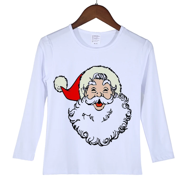 Rocket santa t-shirt New Brand Quality Baby Boy girl Clothe Christmas Santa Claus printed Long Sleeve t shirt unisex O-20