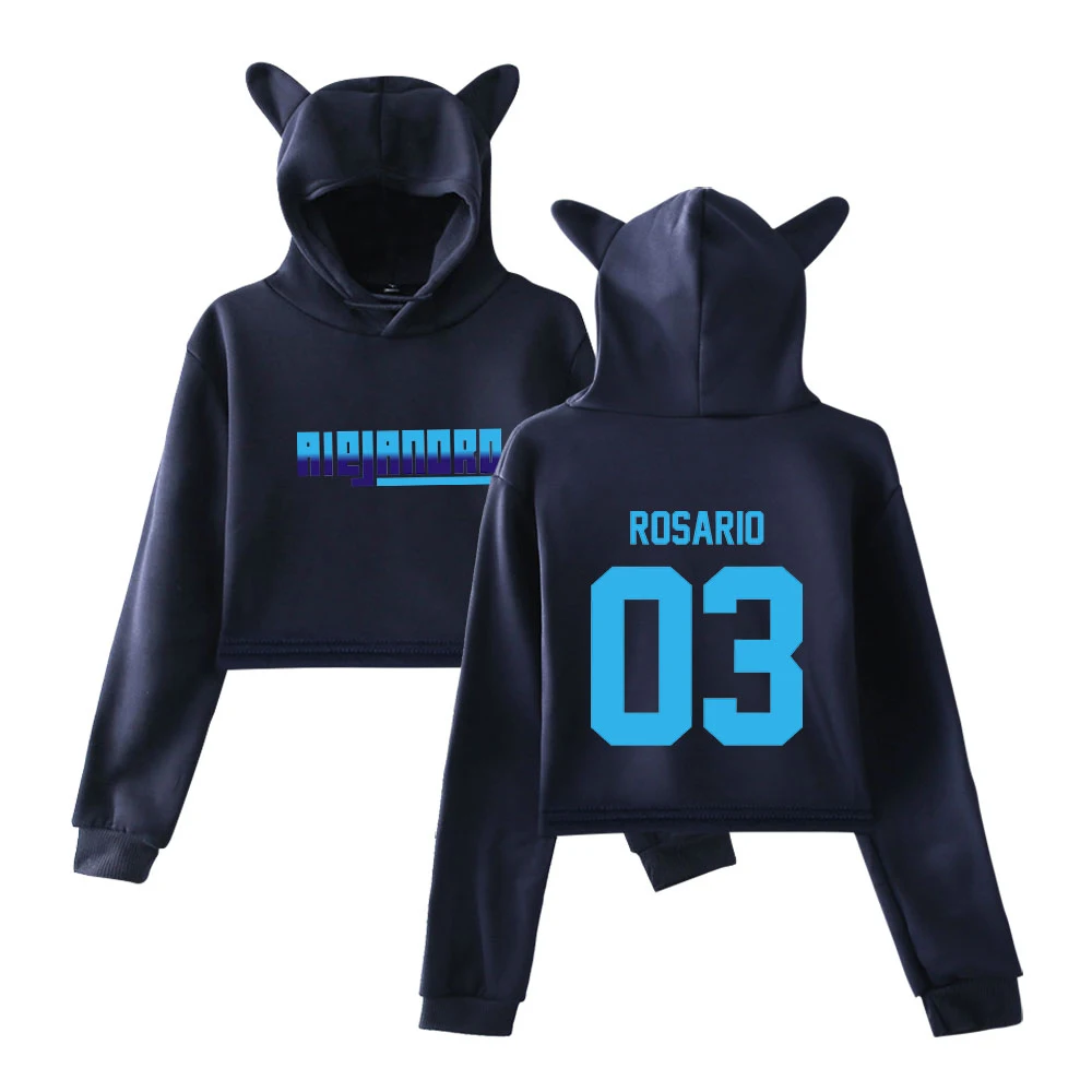 

WAMNI Harajuku Fashion Print Alejandro Rosario Woman Cat Ear Hoodie Fashion Street Cotton And Polyester Fabric Hooded Sweatshirt