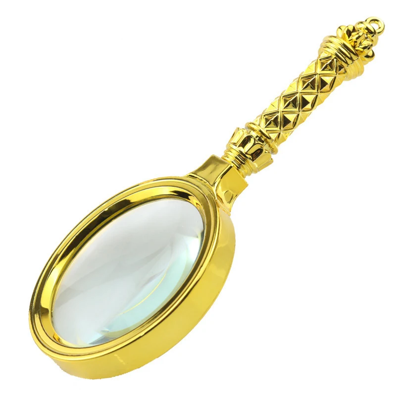 60/70/80/90mm HD Gold-plated Vintage Flower Handle Magnifier Glasses Handheld Reading Eye Loupe Glass Jewelry | Инструменты