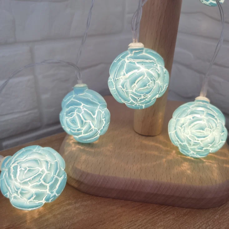 

20LED crack five-pointed star conch string Christmas day Festival Nordic home decoration lights ins night light