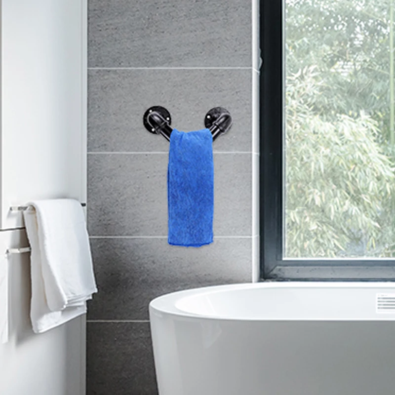 

Домашние аксессуары для ванной комнаты, настенный держатель для полотенец, стойка, утолщенный несущий кованый железный треугольный подвес...