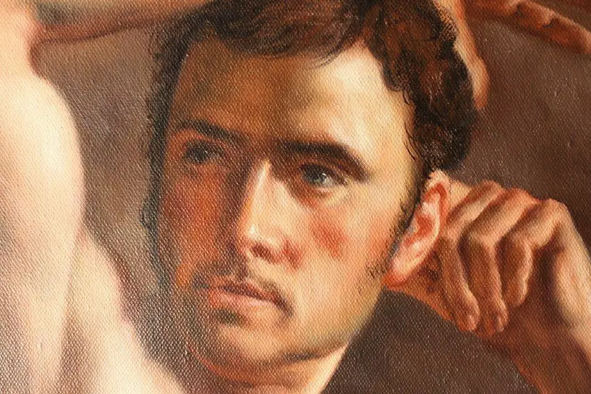 Художественная масляная живопись мужская модель человеческого тела