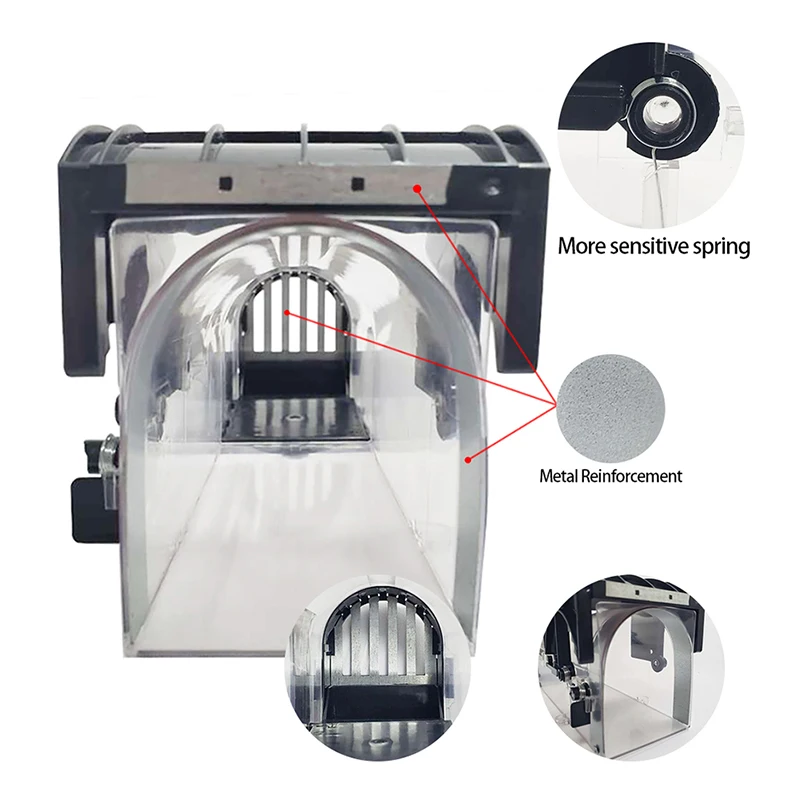 

Home use transparent version of mouse catching mouse cage Reusable smart mouse trap, mouse catching Pest control