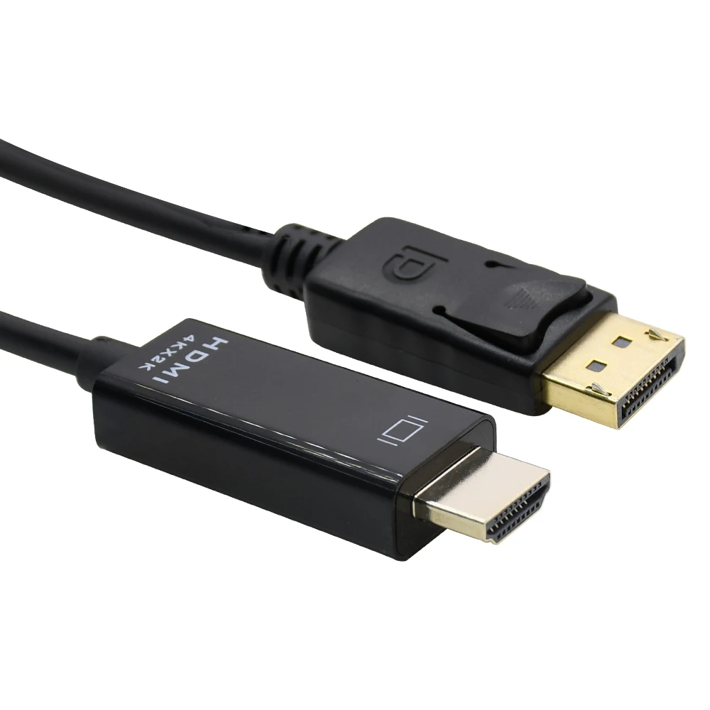 

4K Display Port DP Male To HDMI-compatible 4k Cable 6ft 1.8m for Laptop Monitor PC HD TV Converter For LCD PC Laptop AV Portable