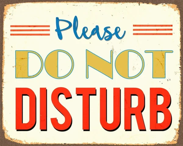 

Please Do Not Disturb Vintage Enamel Metal Tin Sign Wall Plaque