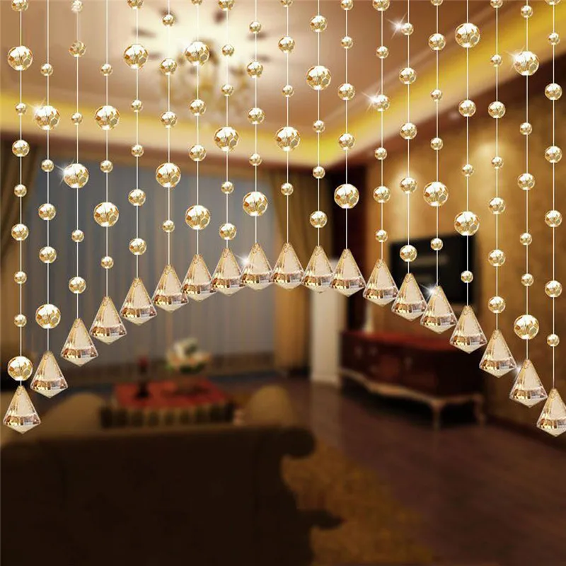 2020 Curtain 1 Luxury Glass Beads Door String Tassel Wedding Divider Panel Room Decor Motor Christmas Gift | Дом и сад