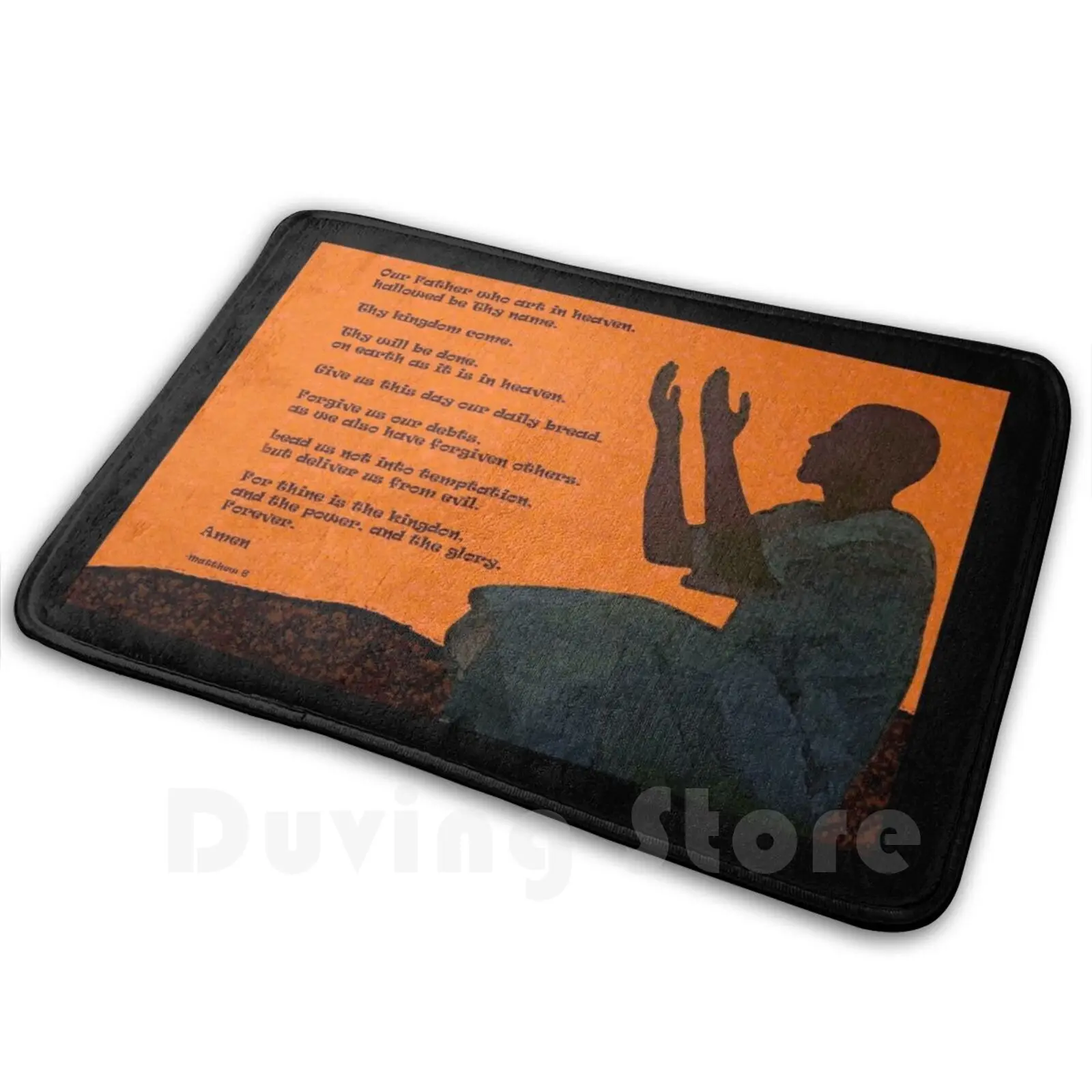 

The Lord's Prayer Carpet Mat Rug Cushion Soft Non-Slip Religion Jesus Savior Christ Jesus Christ Blood Cross