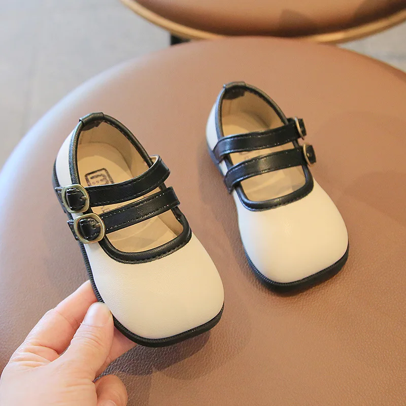 Girls Small Leather Shoes New Spring Autumn Fashion Kids Soft Bottom Shoes Sweet Toddlers Princess Shoes Size 21-30 G443