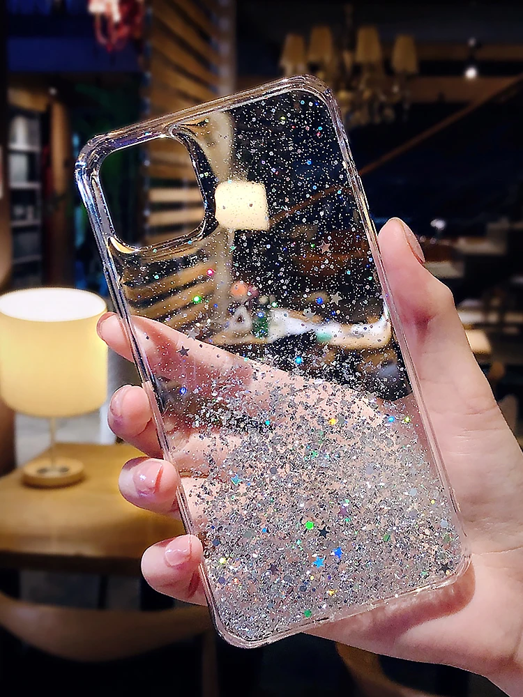 Блестящий чехол для iPhone 11 11Pro 11ProMax X Xr Xs Max 7 8 7Plus Plus Мягкая силиконовая задняя
