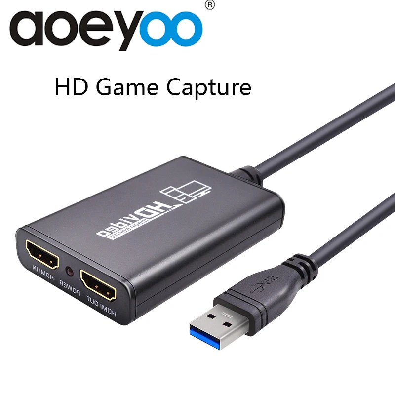AOEYOO HDMI ЗАХВАТ USB 3. 0 HD игра видео Захват YUY2 1080P петля с микрофоном смотреть и