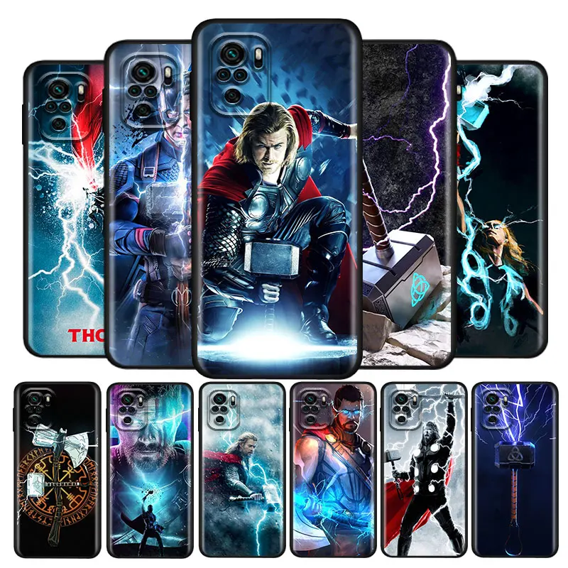 Силиконовый мягкий черный чехол для телефона с изображением героев marvel Xiaomi Redmi Note